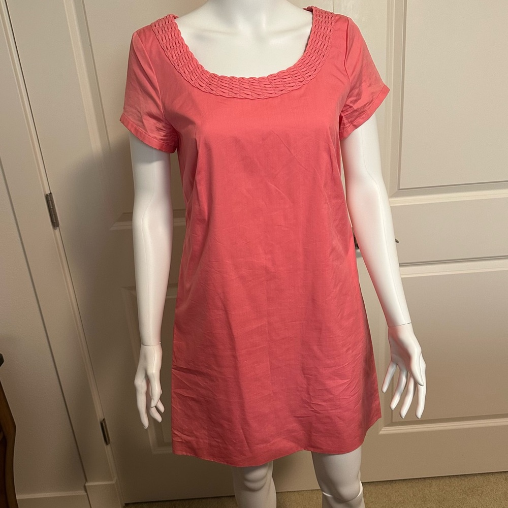 J. Crew Silk & Cotton Coral Short Sleeve Dress Size 4